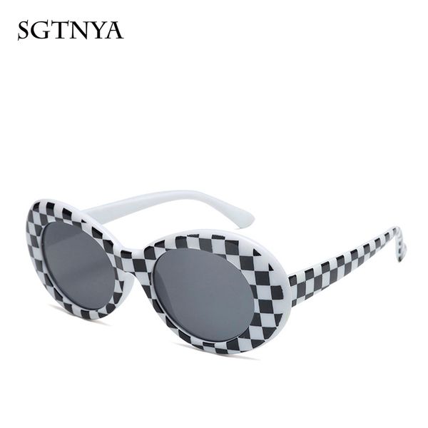 sunglasses sgtnya retro oval fashion personality lattice ladies glasses star with the same uv400, White;black
sunglasses sgtnya retro oval fashion personality lattice ladies glasses star with the same uv400, White;black