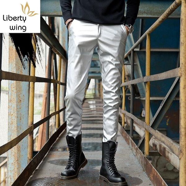 men's pants spring summer mens slim fit faux pencil korean moto biker soft stretch full length male pu leather trousers, Black
men's pants spring summer mens slim fit faux pencil korean moto biker soft stretch full length male pu leather trousers, Black