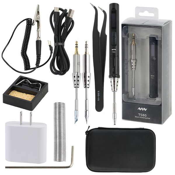 type c usb mini smart oled digital adjustable electric soldering iron portable sleep mode soldering for pcb solder tool ts80 set
type c usb mini smart oled digital adjustable electric soldering iron portable sleep mode soldering for pcb solder tool ts80 set