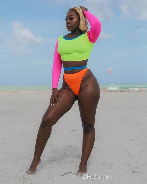 women designer tankinis bright color bikini sets summer crops long sleeved briefs bikini, White;black
women designer tankinis bright color bikini sets summer crops long sleeved briefs bikini, White;black