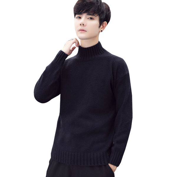 2019 autumn and winter cross-border new men's turtleneck pullover sweater plus size youth sweater knitted bottoming shirt, White;black
2019 autumn and winter cross-border new men's turtleneck pullover sweater plus size youth sweater knitted bottoming shirt, White;black