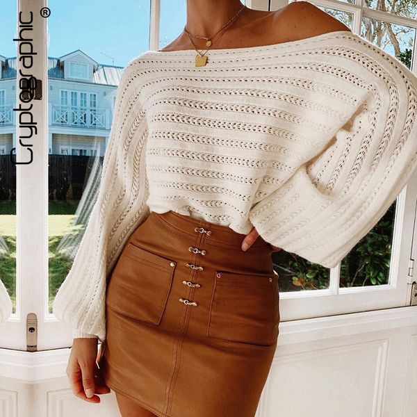cryptographic sweater women fashion slash neck hollow out striped knitted pullovers lantern sleeve solid loose sweaters new, White;black
cryptographic sweater women fashion slash neck hollow out striped knitted pullovers lantern sleeve solid loose sweaters new, White;black