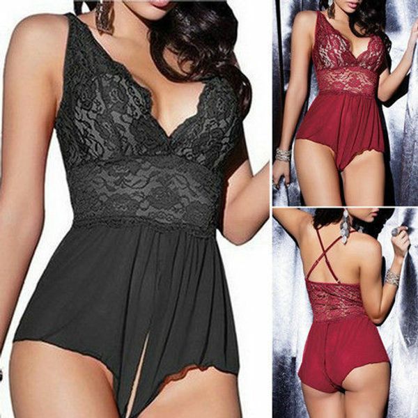 ladies women lace v-neck lingerie bodysuit jumpsuit nighty nightwear underwear bikini cover up beachwear, Black;white
ladies women lace v-neck lingerie bodysuit jumpsuit nighty nightwear underwear bikini cover up beachwear, Black;white