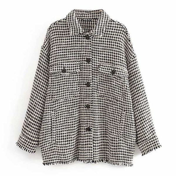 houndstooth women jacket coats tweed jacket streetwear tassel plaid ladies vintage autumn casual women overcoat, Black;brown
houndstooth women jacket coats tweed jacket streetwear tassel plaid ladies vintage autumn casual women overcoat, Black;brown