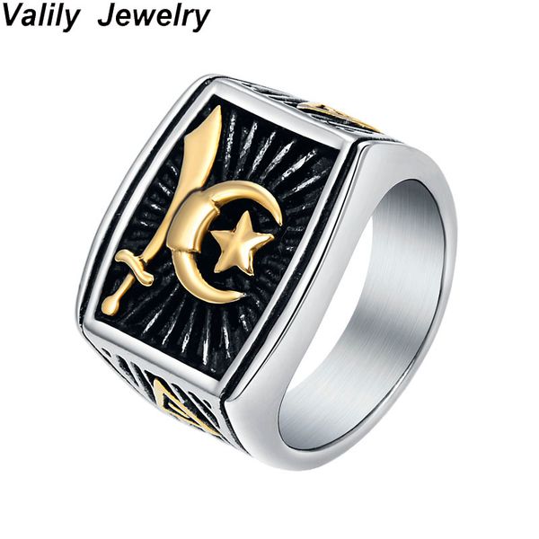 valily jewelry mens ring gold star moon sword islam ring for men stainless steel fashion finger band arab crescent, Golden;silver
valily jewelry mens ring gold star moon sword islam ring for men stainless steel fashion finger band arab crescent, Golden;silver