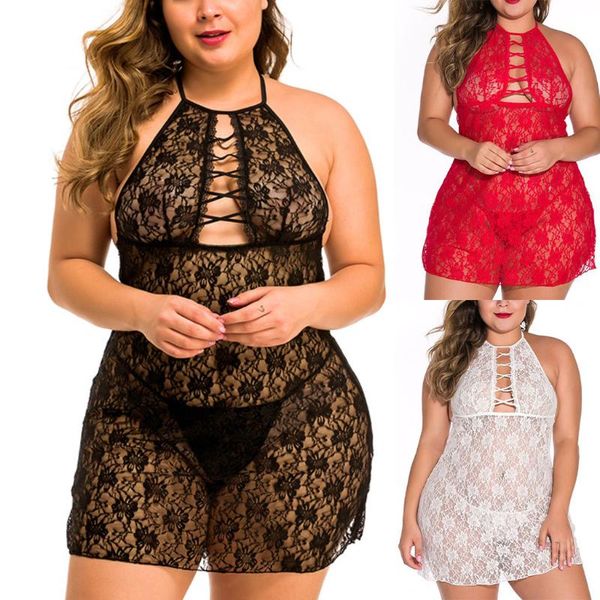 women plus size lingerie nightdress perspective lace pajamas underwear seamless lingerie femme pajamas #w, Black;red
women plus size lingerie nightdress perspective lace pajamas underwear seamless lingerie femme pajamas #w, Black;red