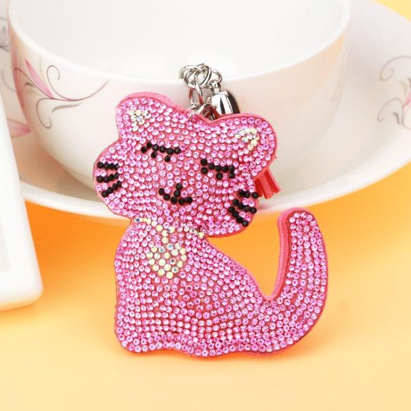 fashion cat keychain for women men tassel pendant car key ring holder cute animal rhinestone leather key chains accessories, Silver
fashion cat keychain for women men tassel pendant car key ring holder cute animal rhinestone leather key chains accessories, Silver