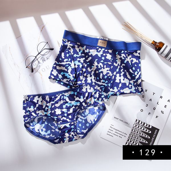 2pcs one pair of ice silk underwear for lovers panties for couple male female lingerie blue men boxers valentine's gift, Black;white
2pcs one pair of ice silk underwear for lovers panties for couple male female lingerie blue men boxers valentine's gift, Black;white