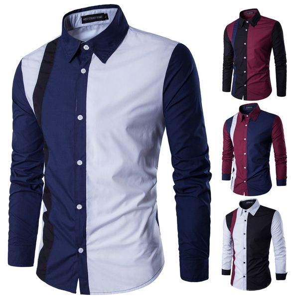 fashion stitching men's shirt men's long shirts shirts long mo mans shirt for men camisa social masculina, White;black
fashion stitching men's shirt men's long shirts shirts long mo mans shirt for men camisa social masculina, White;black