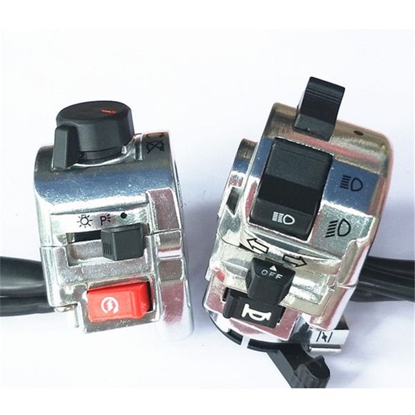 silver aluminum motorbike control universal 22mm motocross controller multifunction metal motorcycle switch moto accessories
silver aluminum motorbike control universal 22mm motocross controller multifunction metal motorcycle switch moto accessories