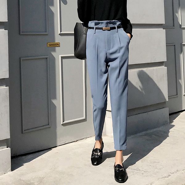 bgteever style high waist women harem pant sashes work business trousers casual female pants pantalones mujer 2019 spring, Black;white
bgteever style high waist women harem pant sashes work business trousers casual female pants pantalones mujer 2019 spring, Black;white