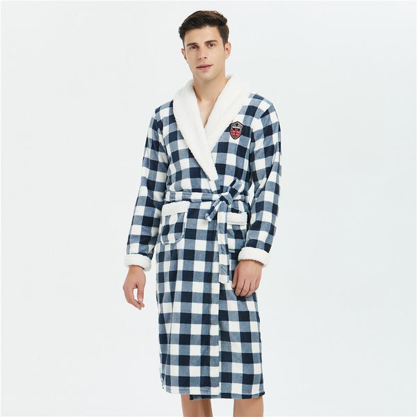men kimono gown winter new padded coral fleece robe sleepwear casual lounge loose bathrobe thicken softy homed clothes nightgown, Black;brown 
men kimono gown winter new padded coral fleece robe sleepwear casual lounge loose bathrobe thicken softy homed clothes nightgown, Black;brown