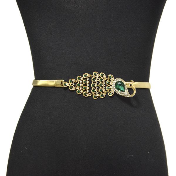 golden belt for woman peacock elastic narrow luxury gold metal belt for dresses female fashion high waist waistband jewel, Black;brown
golden belt for woman peacock elastic narrow luxury gold metal belt for dresses female fashion high waist waistband jewel, Black;brown