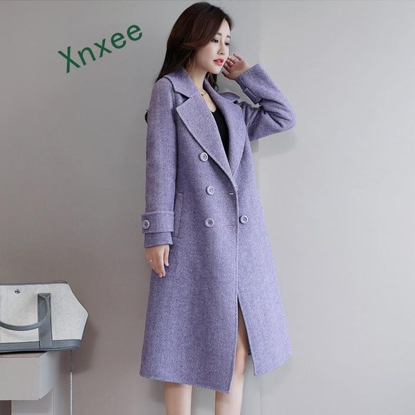 xnxee office lady solid women long winter wool blend coat wide-waisted wool coat and jacket turn-down collar outerwear, Black
xnxee office lady solid women long winter wool blend coat wide-waisted wool coat and jacket turn-down collar outerwear, Black