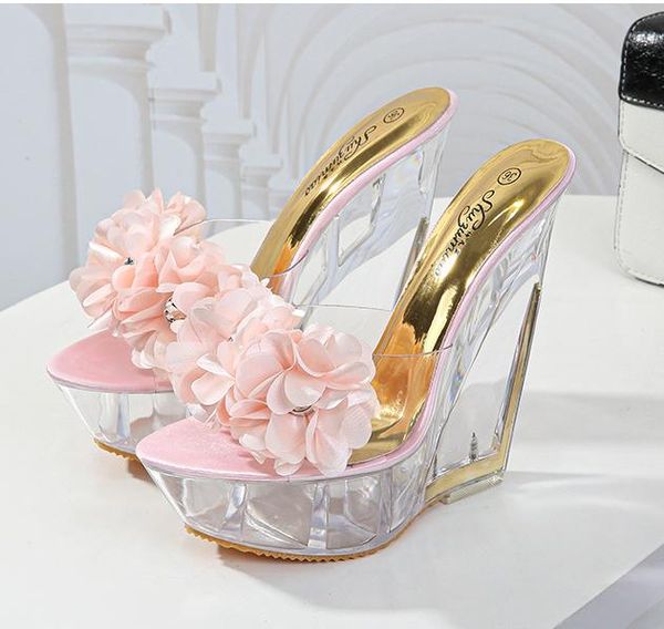 chic crystal rhinestone flower wedge shoes high heels shoes nightclub party dance shoes 14cm, Black
chic crystal rhinestone flower wedge shoes high heels shoes nightclub party dance shoes 14cm, Black