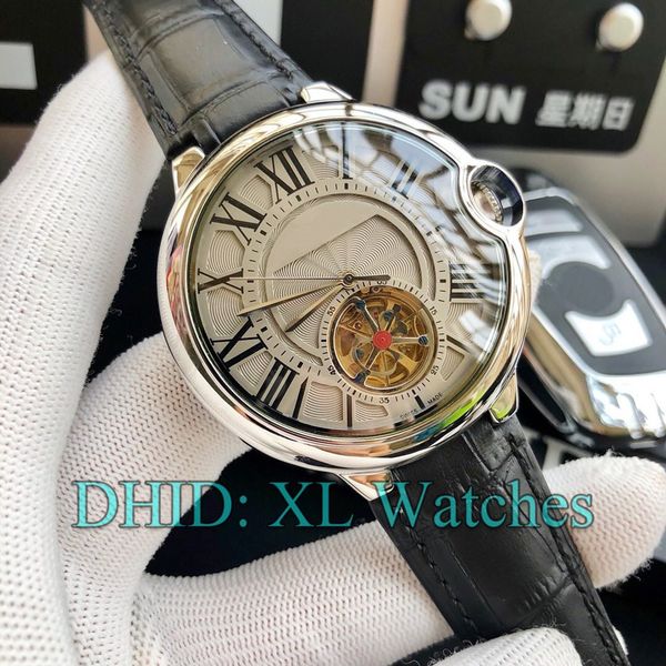 6 style luxury mens watches 316l steel case 43mm brown black leather strap fashion watch tourbillon automatic movement watches, Slivery;brown
6 style luxury mens watches 316l steel case 43mm brown black leather strap fashion watch tourbillon automatic movement watches, Slivery;brown