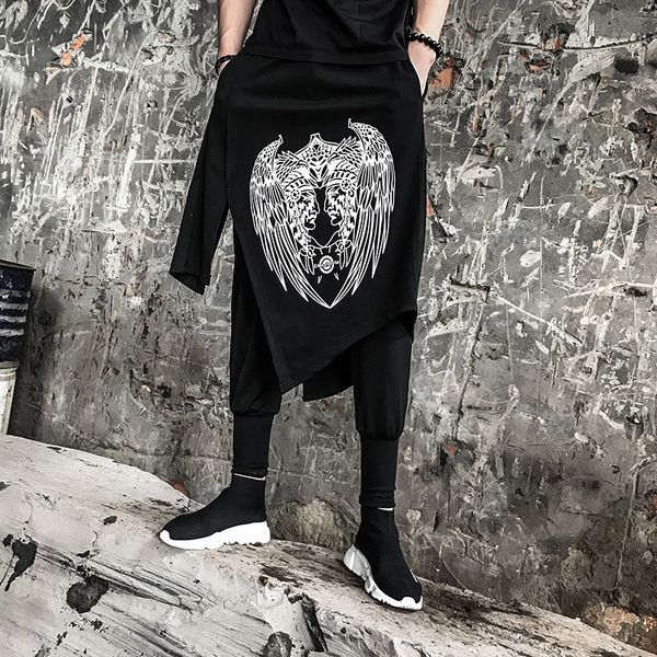 new men high street hip hop dancer harem pant 2 pieces splice male fashion casual punk cross pants ankle length trousers, Black
new men high street hip hop dancer harem pant 2 pieces splice male fashion casual punk cross pants ankle length trousers, Black
