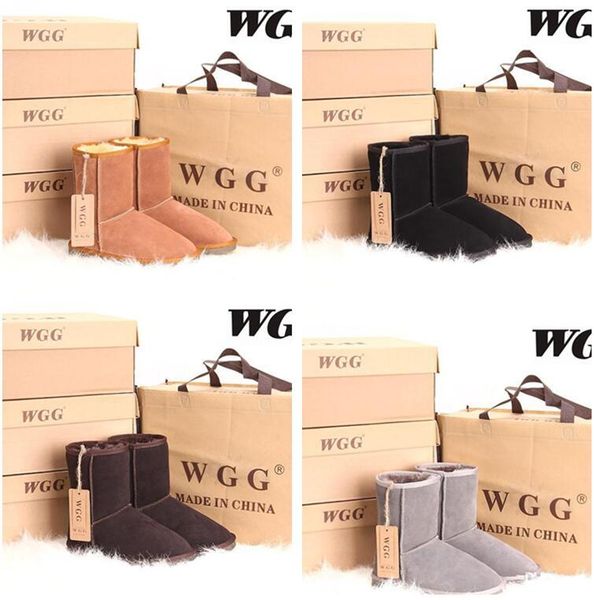 half boots 12color winter snow boots wgg womens snow boots winter warm boot cotton padded shoes us 4--13, Black