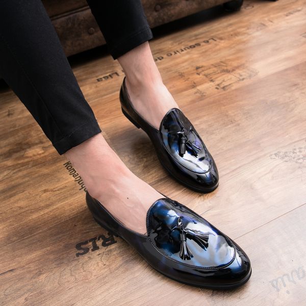 tassel patent leather dress shoes men buisness flats glossy dress male footwear work office designer oxford shoes, Black
tassel patent leather dress shoes men buisness flats glossy dress male footwear work office designer oxford shoes, Black