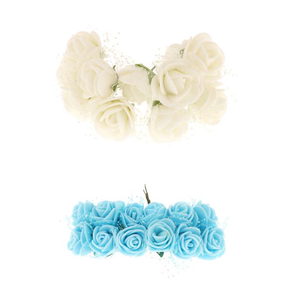 pack of 2 bunch artificial small roses flower branch home wedding party hair decor 
pack of 2 bunch artificial small roses flower branch home wedding party hair decor