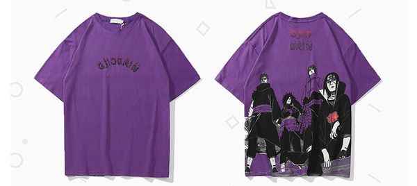 summer men's short sleeve t-shirt hip hop street costume naruto cartoon character print tee casual crew tee shirt couple top, White;black
summer men's short sleeve t-shirt hip hop street costume naruto cartoon character print tee casual crew tee shirt couple top, White;black