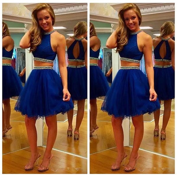 2019 jewel two pieces tulle homecoming dresses beading sequins short vestidos de soiree sleeveless customized prom party gowns graduation, Blue;pink
2019 jewel two pieces tulle homecoming dresses beading sequins short vestidos de soiree sleeveless customized prom party gowns graduation, Blue;pink