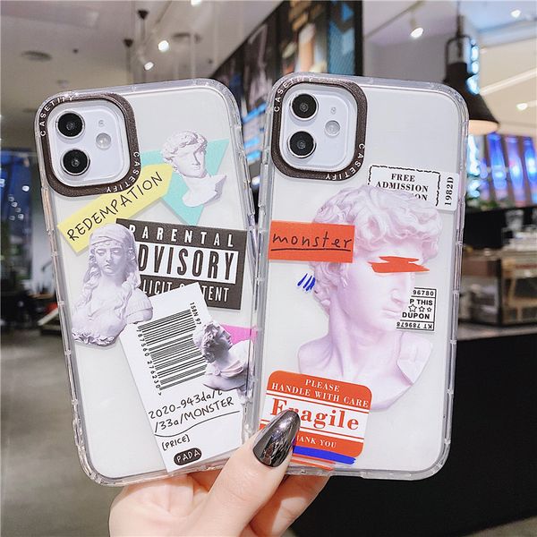 ins european art david label barcode shockproof transparent phone case for iphone 11 pro max xr xs max 6s 8 7 plus back cover
ins european art david label barcode shockproof transparent phone case for iphone 11 pro max xr xs max 6s 8 7 plus back cover