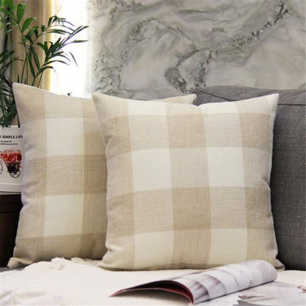 2 pieces classic plaid cotton linen soft decorative square hug pillowcase cover, suitable for sofa bedroom car 45 x 45 cm
2 pieces classic plaid cotton linen soft decorative square hug pillowcase cover, suitable for sofa bedroom car 45 x 45 cm