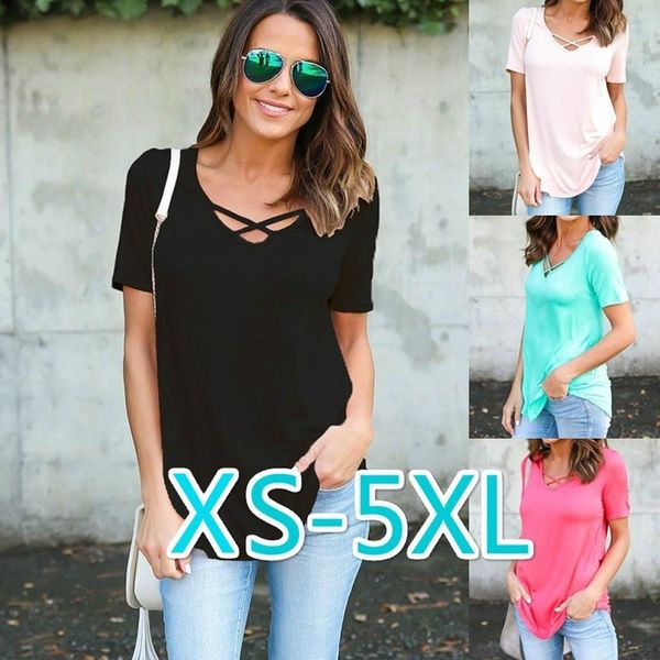 2019 new women' casual summer short sleeve v neck solid color loose cotton beach t shirt, Blue;gray
2019 new women' casual summer short sleeve v neck solid color loose cotton beach t shirt, Blue;gray