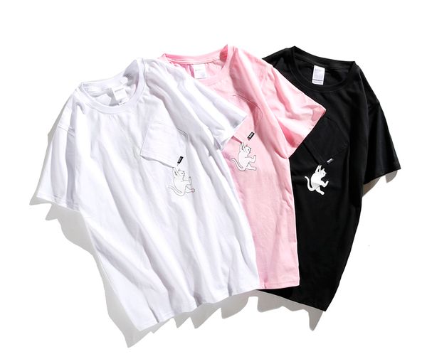 2020 new couple models men and women designers high-quality cotton t-shirt naughty cat cartoon printing summer short-sleeved round neck, White;black
2020 new couple models men and women designers high-quality cotton t-shirt naughty cat cartoon printing summer short-sleeved round neck, White;black