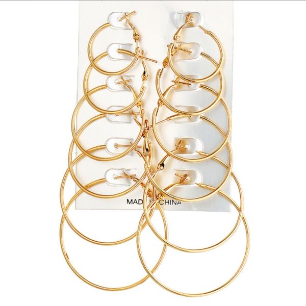 sell temperament simple wild size circle earrings 6 piece set earrings, Golden;silver
sell temperament simple wild size circle earrings 6 piece set earrings, Golden;silver