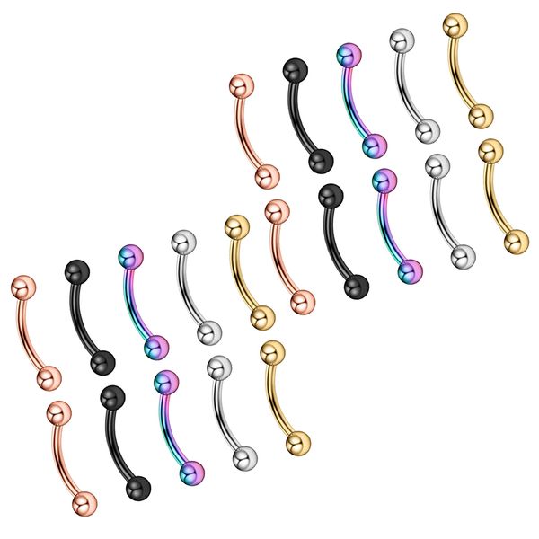 20 piece color assorted 16g stainless steel balls eyebrow ear lip navel ring curved belly piercing jewelry, Slivery;golden
20 piece color assorted 16g stainless steel balls eyebrow ear lip navel ring curved belly piercing jewelry, Slivery;golden