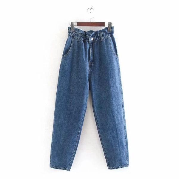 fashion elastic high waist jeans women streetwear blue denim pants casual pockets pleated mom jeans full length trousers
fashion elastic high waist jeans women streetwear blue denim pants casual pockets pleated mom jeans full length trousers