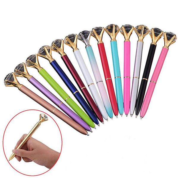 big carat diamond crystal pen gem ballpoint pen ring wedding office metal ring roller ball pen rose gold silver pink wedding party gift, Blue;orange
big carat diamond crystal pen gem ballpoint pen ring wedding office metal ring roller ball pen rose gold silver pink wedding party gift, Blue;orange