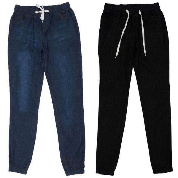 2pcs women casual jogger pants drawstring elastic waisted jeans solid ladies denim pants slim leggings s - dark blue & bla
2pcs women casual jogger pants drawstring elastic waisted jeans solid ladies denim pants slim leggings s - dark blue & bla
