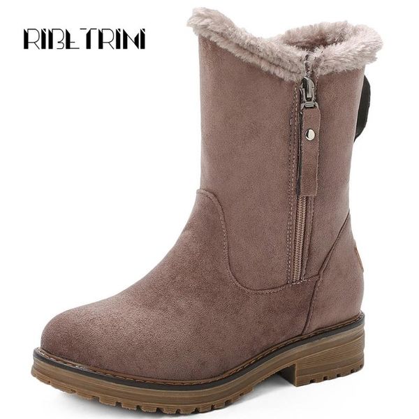 ribetrini fashion lady mid calf flock snowboots causal chunky heel boots women 2020 zipper rounnd toe woman shoes, Black
ribetrini fashion lady mid calf flock snowboots causal chunky heel boots women 2020 zipper rounnd toe woman shoes, Black