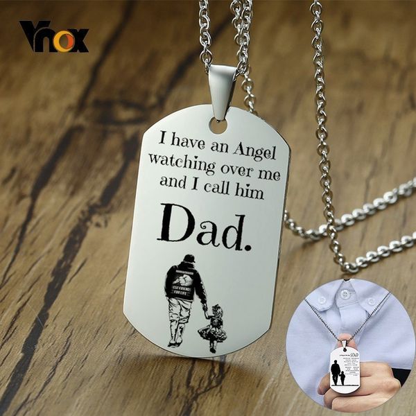 vnox assorted personalized father's day gift stainless steel dog tag glossy pendants for men classic necklaces, Silver
vnox assorted personalized father's day gift stainless steel dog tag glossy pendants for men classic necklaces, Silver
