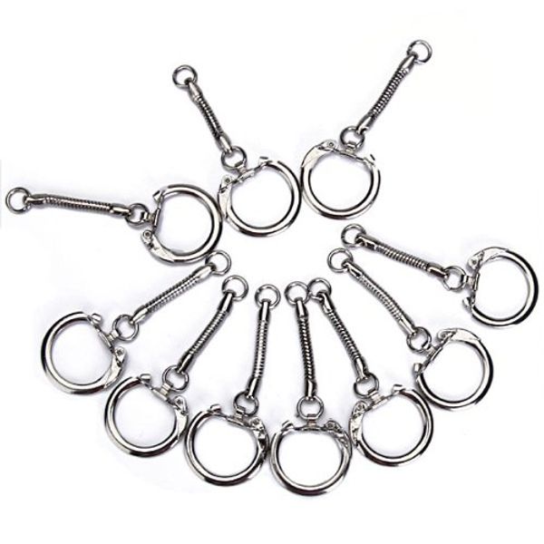 10 штук snake chain key rings silver
10 штук snake chain key rings silver