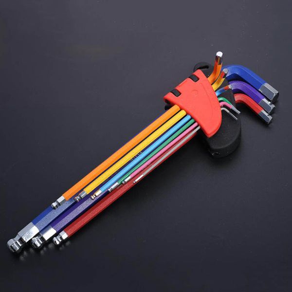 9 in 1 bicycle tool kit 3 inch screwdriver wrench set flat cross t25 hex allen keys 2/2.5/3/4/5/6/8mm rainbow color
9 in 1 bicycle tool kit 3 inch screwdriver wrench set flat cross t25 hex allen keys 2/2.5/3/4/5/6/8mm rainbow color