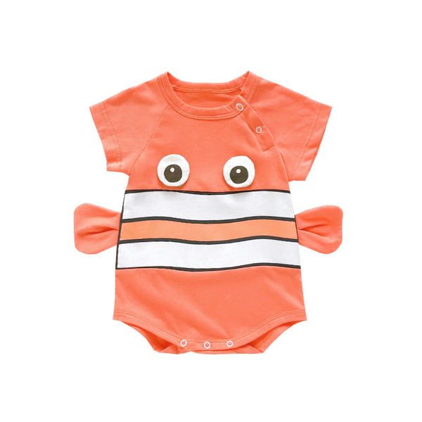 2020 summer baby bodysuits cute cartoon, Blue