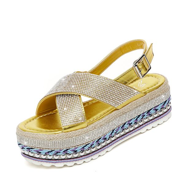 new 2019 blingbling crystal women sandals casual wedge heel sandals ladies summer platform shoes woman slingback silver sandal, Black
new 2019 blingbling crystal women sandals casual wedge heel sandals ladies summer platform shoes woman slingback silver sandal, Black