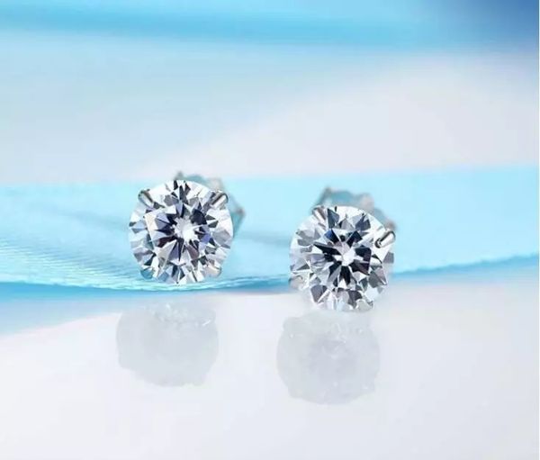 925 sterling silver fashion jewelry earring back romantic charms ethnic wedding vintage crystal 4 claw stud earrings, White
925 sterling silver fashion jewelry earring back romantic charms ethnic wedding vintage crystal 4 claw stud earrings, White