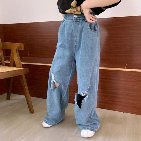 children hole denim loose pants 2020 summer new denim trousers kids pants 4-14y ws1663, Blue
children hole denim loose pants 2020 summer new denim trousers kids pants 4-14y ws1663, Blue