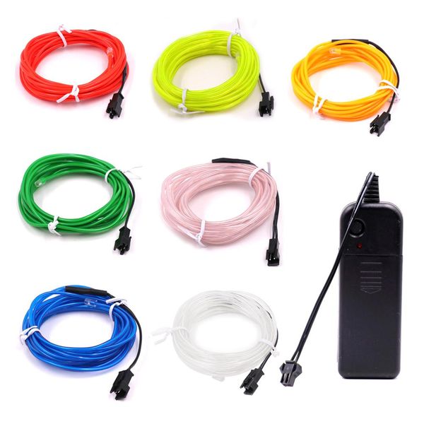10 colors el wire tube rope battery powered flexible neon light car party wedding decoration with controller ing
10 colors el wire tube rope battery powered flexible neon light car party wedding decoration with controller ing