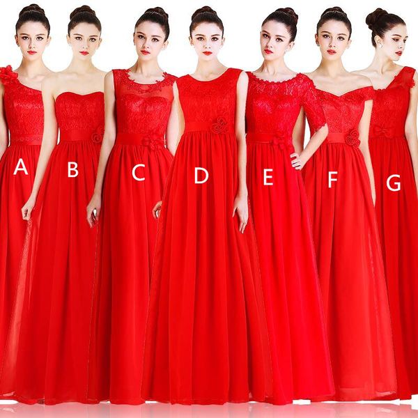 lace chiffon long bridesmaid dresses lace up 2019 red floor length wedding guest dress maid of honor gowns, White;pink
lace chiffon long bridesmaid dresses lace up 2019 red floor length wedding guest dress maid of honor gowns, White;pink