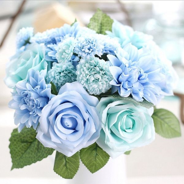 artificial simulation rose bouquet european living room bedroom desk decoration fake flower bud flower arrangement
artificial simulation rose bouquet european living room bedroom desk decoration fake flower bud flower arrangement