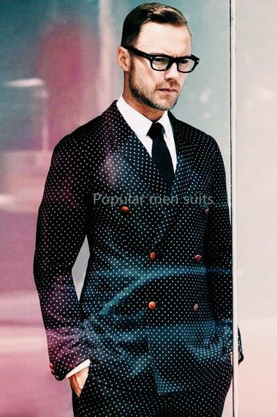custom made slim fit peaked lapel groom tuxedos black white dot men suits wedding prom party formal suits 2pcs(jacket+pants+tie, White;black
custom made slim fit peaked lapel groom tuxedos black white dot men suits wedding prom party formal suits 2pcs(jacket+pants+tie, White;black