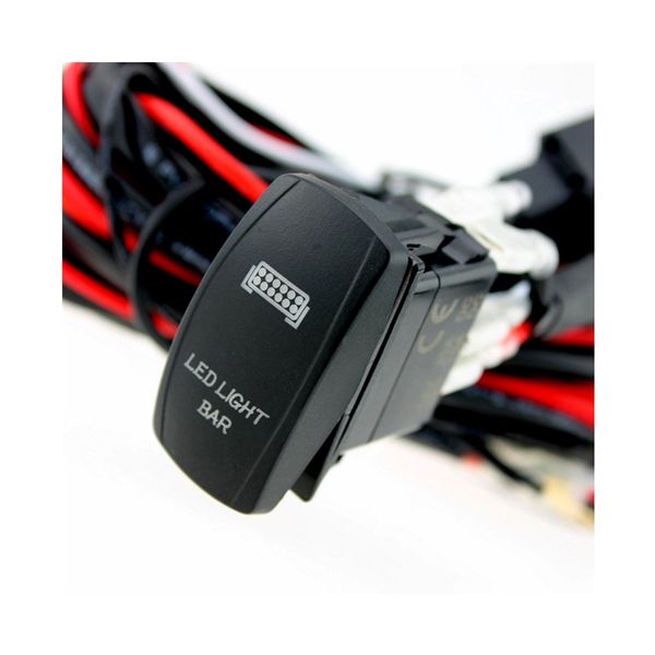 car 40a relay fuse wiring harness loom kits led light bar on off laser rocker switch
car 40a relay fuse wiring harness loom kits led light bar on off laser rocker switch