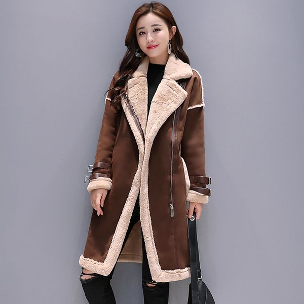 mumuzi faux leather suede coats women 2018 zipper thick suede jackets female spring winter lambs wool long motorcycle coats, Black
mumuzi faux leather suede coats women 2018 zipper thick suede jackets female spring winter lambs wool long motorcycle coats, Black