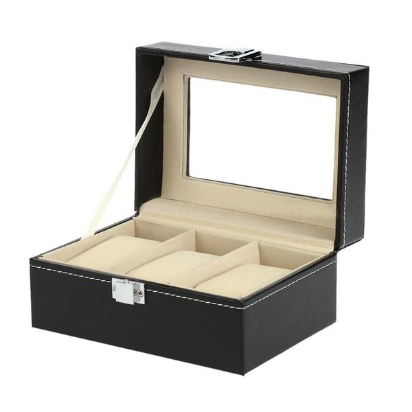 3 slots leather watch display box wristwatch storage holder organizer case, Black;blue
3 slots leather watch display box wristwatch storage holder organizer case, Black;blue